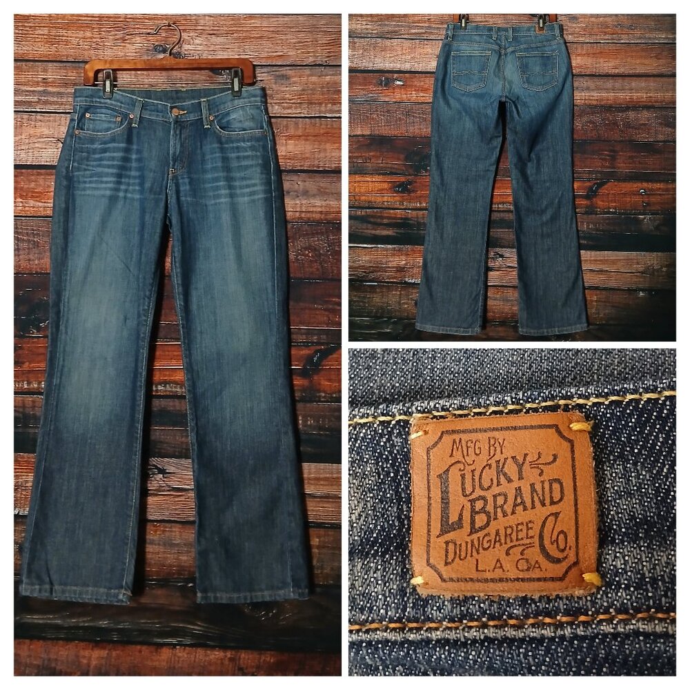 Lucky Brand Vintage Jeans 10 30 Short Classic Rider Dark Blue Denim Mid Rise